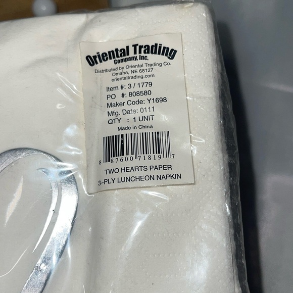 Fun Express Two Hearts Luncheon Napkins (50 pc) two hearts linked as one. - Picture 2 of 3